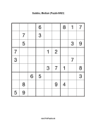 Sudoku - Medium A83 Print Puzzle