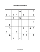 Sudoku - Medium A84 Print Puzzle