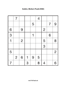 Sudoku - Medium A86 Print Puzzle