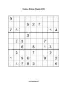 Sudoku - Medium A89 Print Puzzle
