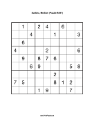 Sudoku - Medium A97 Print Puzzle