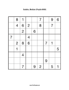 Sudoku - Medium A99 Print Puzzle