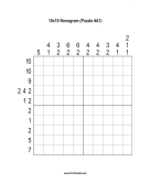 Nonogram - 10x10 - A1 Print Puzzle