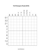 Nonogram - 10x10 - A100 Print Puzzle