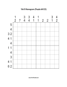 Nonogram - 10x10 - A123 Print Puzzle
