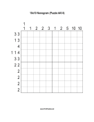 Nonogram - 10x10 - A14 Print Puzzle