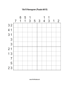 Nonogram - 10x10 - A15 Print Puzzle