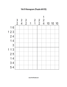 Nonogram - 10x10 - A152 Print Puzzle