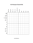 Nonogram - 10x10 - A168 Print Puzzle