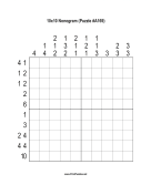 Nonogram - 10x10 - A169 Print Puzzle