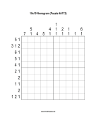 Nonogram - 10x10 - A172 Print Puzzle