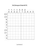 Nonogram - 10x10 - A175 Print Puzzle