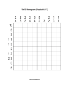 Nonogram - 10x10 - A187 Print Puzzle