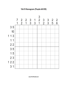 Nonogram - 10x10 - A189 Print Puzzle