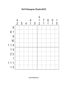 Nonogram - 10x10 - A19 Print Puzzle