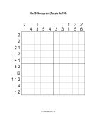 Nonogram - 10x10 - A190 Print Puzzle