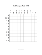 Nonogram - 10x10 - A199 Print Puzzle