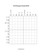 Nonogram - 10x10 - A216 Print Puzzle