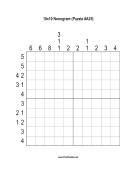 Nonogram - 10x10 - A25 Print Puzzle