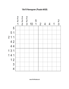 Nonogram - 10x10 - A26 Print Puzzle