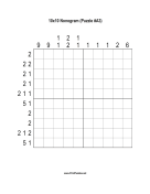 Nonogram - 10x10 - A3 Print Puzzle