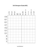 Nonogram - 10x10 - A30 Print Puzzle