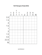 Nonogram - 10x10 - A32 Print Puzzle