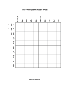 Nonogram - 10x10 - A35 Print Puzzle