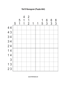 Nonogram - 10x10 - A4 Print Puzzle
