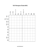 Nonogram - 10x10 - A45 Print Puzzle