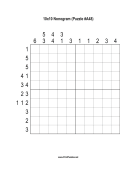 Nonogram - 10x10 - A48 Print Puzzle