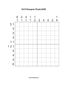 Nonogram - 10x10 - A50 Print Puzzle