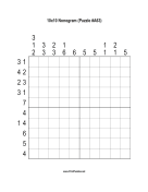 Nonogram - 10x10 - A63 Print Puzzle