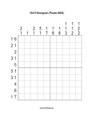 Nonogram - 10x10 - A64 Print Puzzle