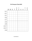 Nonogram - 10x10 - A65 Print Puzzle
