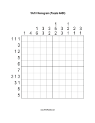 Nonogram - 10x10 - A69 Print Puzzle