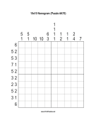 Nonogram - 10x10 - A70 Print Puzzle