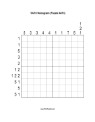 Nonogram - 10x10 - A73 Print Puzzle