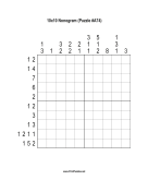 Nonogram - 10x10 - A74 Print Puzzle