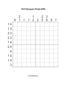 Nonogram - 10x10 - A80 Print Puzzle