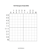 Nonogram - 10x10 - A83 Print Puzzle