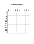 Nonogram - 10x10 - A85 Print Puzzle