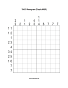 Nonogram - 10x10 - A89 Print Puzzle