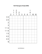 Nonogram - 10x10 - A90 Print Puzzle