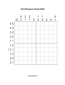 Nonogram - 10x10 - A93 Print Puzzle