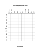 Nonogram - 10x10 - A95 Print Puzzle
