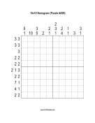 Nonogram - 10x10 - A99 Print Puzzle