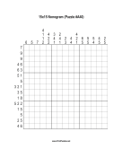 Nonogram - 15x15 - A40 Print Puzzle