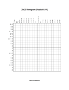 Nonogram - 20x20 - A160 Print Puzzle