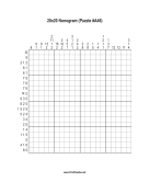 Nonogram - 20x20 - A46 Print Puzzle